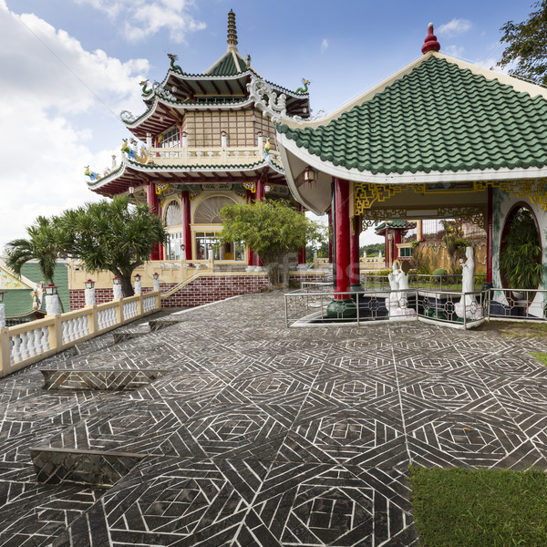 Pagoda and dragon sculpture of the Taoist Temple in Cebu, Philip Stock photo © Mariusz_Prusaczyk