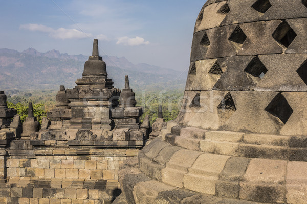 World heritage & the biggest bhuddist temple Borobudur in Yogjak Stock photo © Mariusz_Prusaczyk
