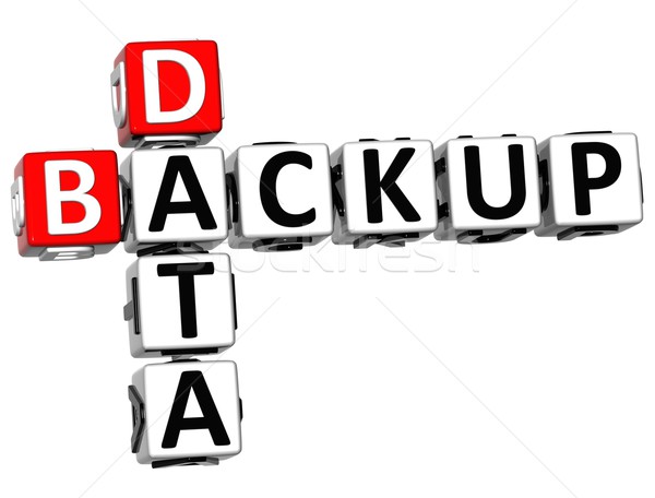 3D Backup Data Crossword Stock photo © Mariusz_Prusaczyk