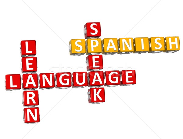 3D Spanish Language Crossword Stock photo © Mariusz_Prusaczyk