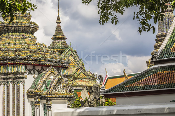 Acoperiş palat Bangkok Tailanda artă epocă Imagine de stoc © Mariusz_Prusaczyk