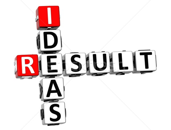 3D Result Ideas Crossword cube words Stock photo © Mariusz_Prusaczyk