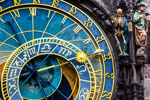 Detail of the Prague Astronomical Clock (Orloj) in the Old Town of Prague  Stock photo © Mariusz_Prusaczyk