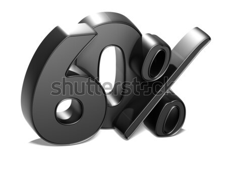 Stock photo: 3D 60 Percent on white background