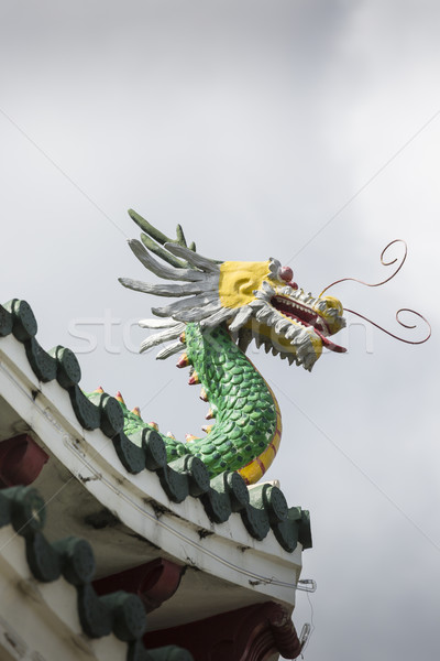 Pagoda dragón escultura templo agua naturaleza Foto stock © Mariusz_Prusaczyk