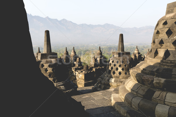 World heritage & the biggest bhuddist temple Borobudur in Yogjak Stock photo © Mariusz_Prusaczyk