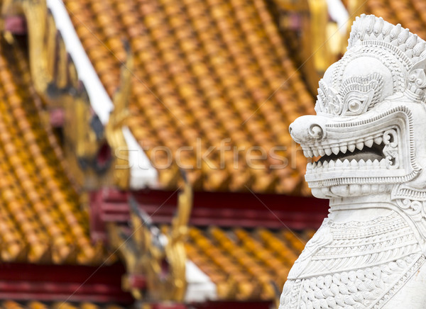 Twin lion in Wat Benchamabophit, Bangkok, Thailand Stock photo © Mariusz_Prusaczyk