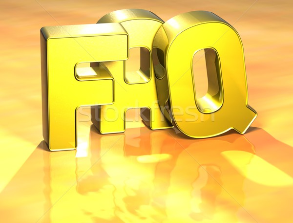 3D słowo faq żółty tle edukacji Zdjęcia stock © Mariusz_Prusaczyk