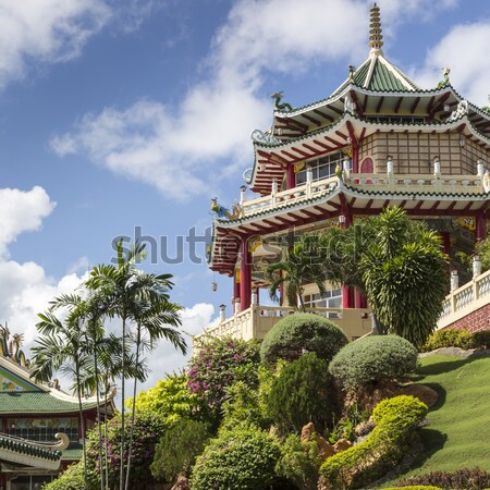 [[stock_photo]]: Pagode · dragon · sculpture · temple · eau · nature