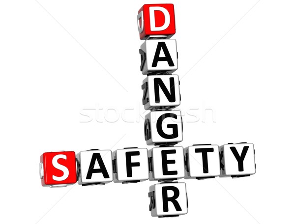 3D Safety Danger Crossword Stock photo © Mariusz_Prusaczyk
