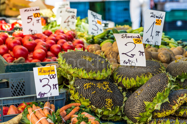 Sunflower with seeds for sale at farmers market. Poland. Stock photo © Mariusz_Prusaczyk