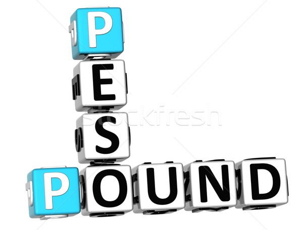 3D Pound Peso Crossword Stock photo © Mariusz_Prusaczyk