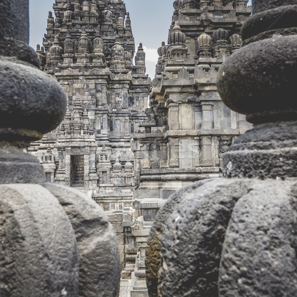 Stockfoto: Tempel · java · eiland · Indonesië · reizen · zonsopgang