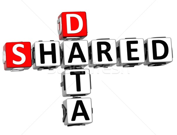 3D Shared Data Crossword Stock photo © Mariusz_Prusaczyk