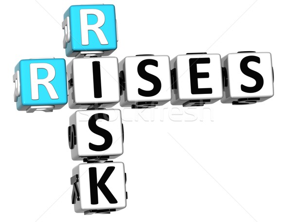 3D Rises Risk Crossword Stock photo © Mariusz_Prusaczyk