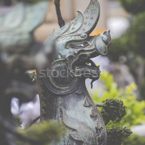 лев опекун храма Бангкок искусства путешествия Сток-фото © Mariusz_Prusaczyk