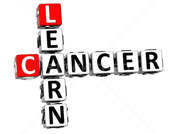 Foto stock: 3D · cáncer · aprender · crucigrama · blanco · médicos