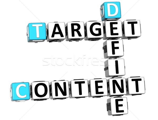 3D Define Target Content Crossword Stock photo © Mariusz_Prusaczyk