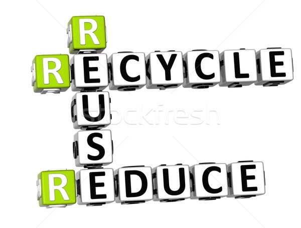 3D Reduce Reuse Recycle Crossword Stock photo © Mariusz_Prusaczyk