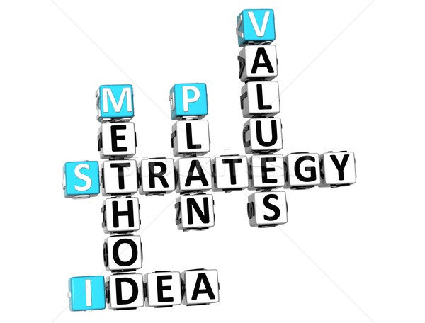 3D Career Strategy Crossword Stock photo © Mariusz_Prusaczyk