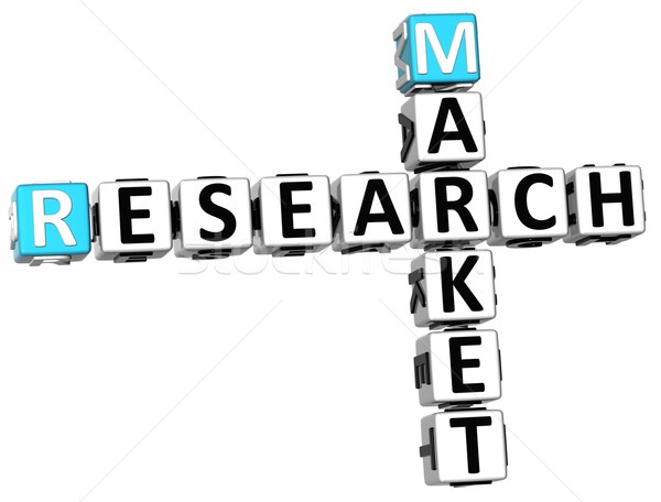 [[stock_photo]]: 3D · recherche · marché · mots · croisés · blanche · stylo