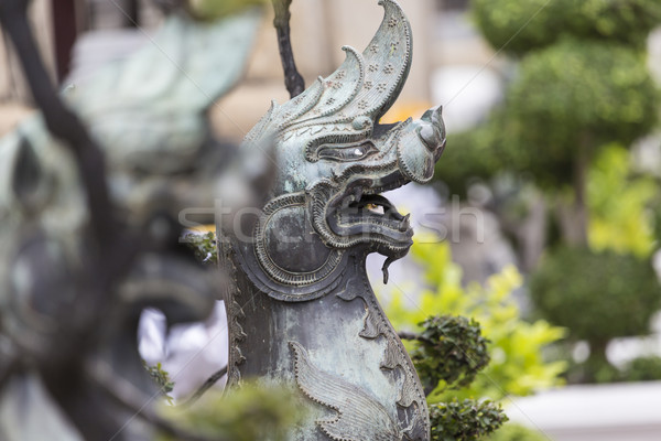 Lion Guardian at Wat Pho (Pho Temple) in Bangkok  Stock photo © Mariusz_Prusaczyk