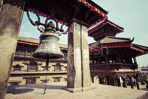 Vierkante Nepal Rood architectuur standbeeld asia Stockfoto © Mariusz_Prusaczyk