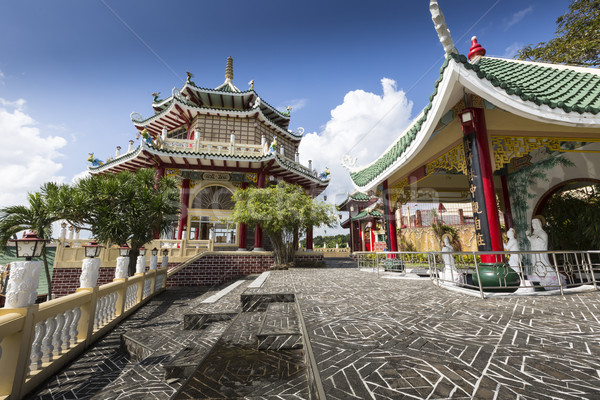 Pagoda and dragon sculpture of the Taoist Temple in Cebu, Philip Stock photo © Mariusz_Prusaczyk