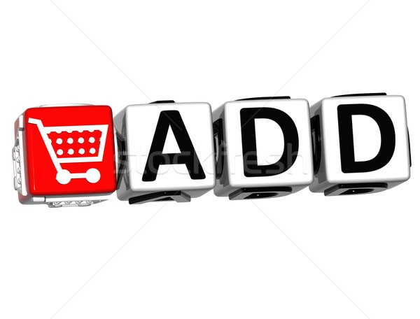 Add to Cart cube text on white background  Stock photo © Mariusz_Prusaczyk