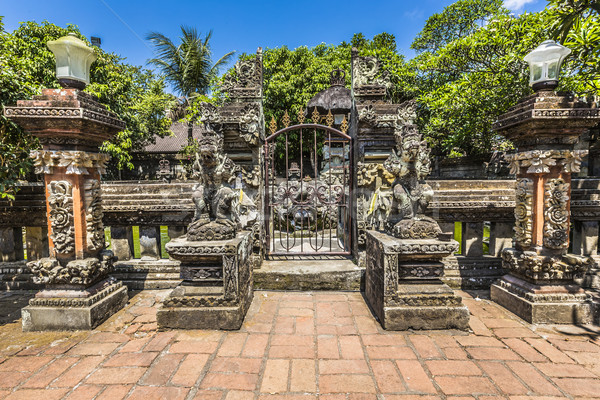 Templom Bali Indonézia gyönyörű napos idő épület Stock fotó © Mariusz_Prusaczyk