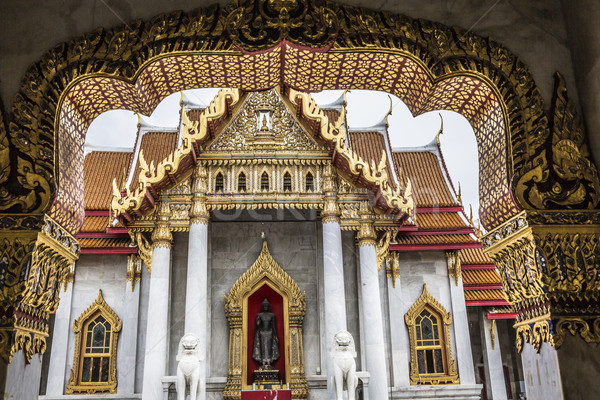 Stock photo: he Marble Temple, Wat Benchamabopit Dusitvanaram in Bangkok, Tha