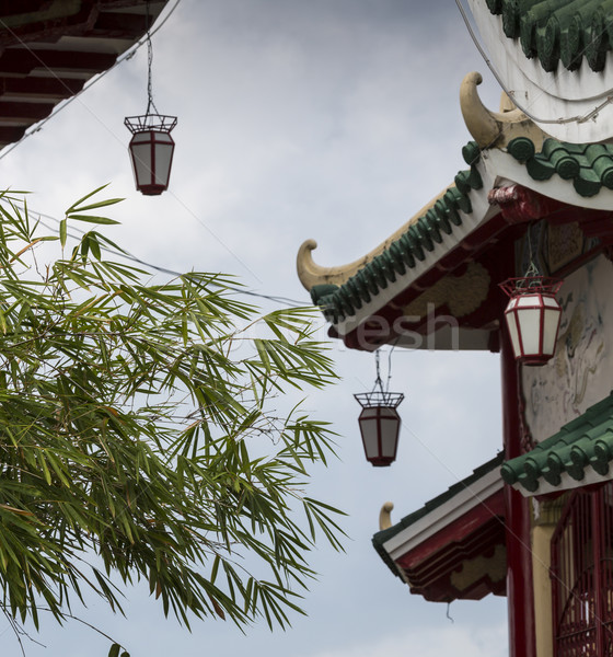 Pagoda and dragon sculpture of the Taoist Temple in Cebu, Philip Stock photo © Mariusz_Prusaczyk