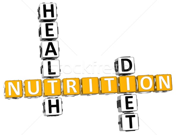 3D Nutrition Health Diet Crossword Stock photo © Mariusz_Prusaczyk