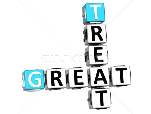 3D Great Treat Crossword text Stock photo © Mariusz_Prusaczyk