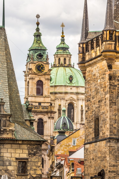 View of colorful old town in Prague taken from Charles bridge, Czech Republic  Stock photo © Mariusz_Prusaczyk