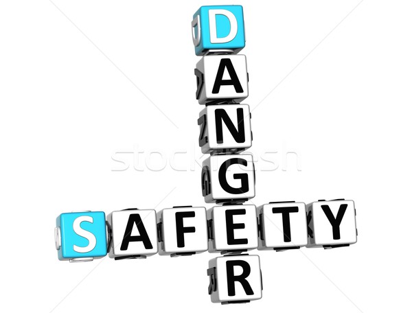 3D Safety Danger Crossword Stock photo © Mariusz_Prusaczyk