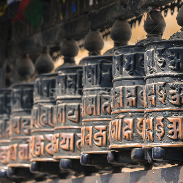 Buddhist prayer wheels, Kathmandu, Nepal. Stock photo © Mariusz_Prusaczyk