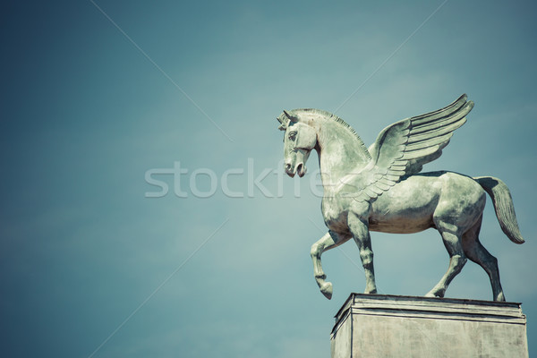 statue of pegasus on the roof of opera in poznan poland Stock photo © Mariusz_Prusaczyk