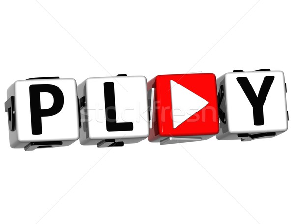 Stock photo: 3D Play block text