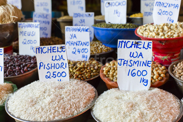 Traditional food market in Zanzibar, Africa. Stock photo © Mariusz_Prusaczyk