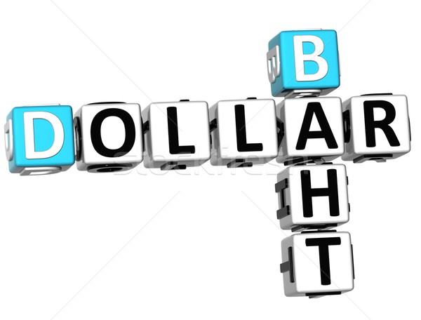 3D Dollar Baht Crossword Stock photo © Mariusz_Prusaczyk