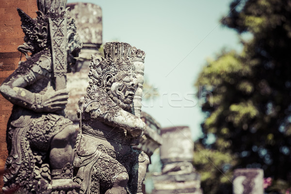 Templom Bali Indonézia gyönyörű napos idő fa Stock fotó © Mariusz_Prusaczyk