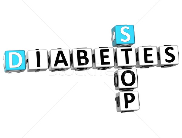 3D Diabetes Stop Crossword text Stock photo © Mariusz_Prusaczyk