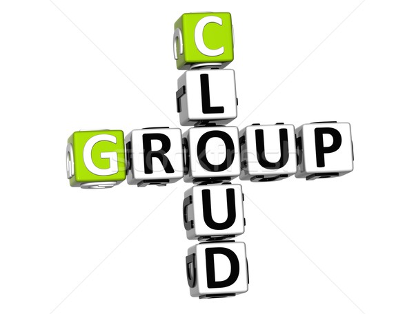 Stock photo: 3D Group Cloud Crossword