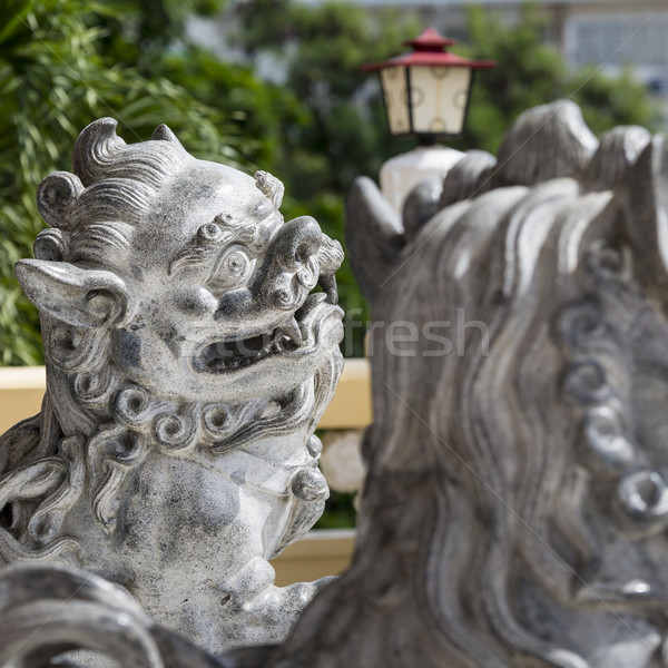 Pagoda dragón escultura templo agua naturaleza Foto stock © Mariusz_Prusaczyk