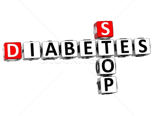 3D Diabetes Stop Crossword text Stock photo © Mariusz_Prusaczyk