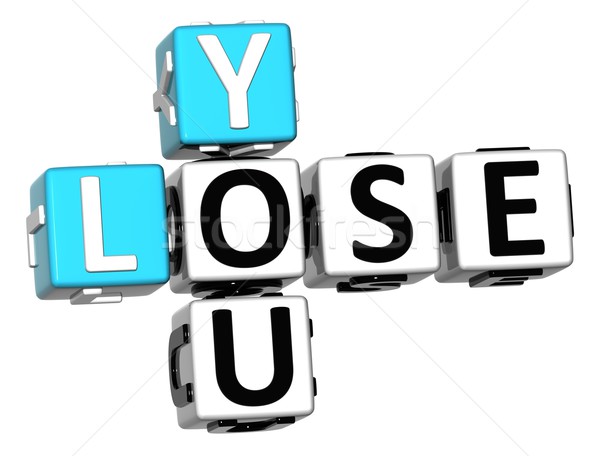 3D You Lose Crossword text Stock photo © Mariusz_Prusaczyk
