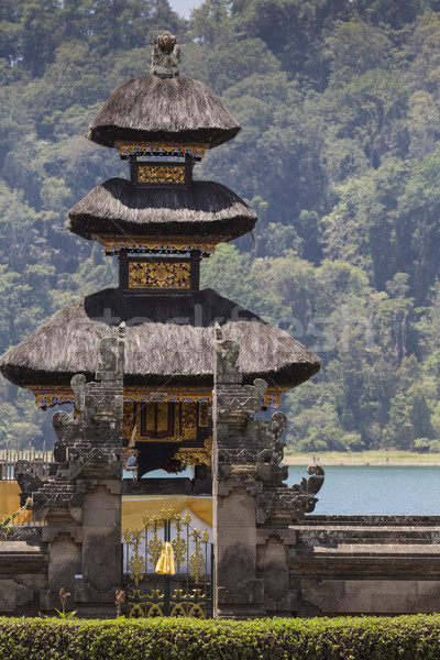 famous temple at beratan lake, Bali, Indonesia Stock photo © Mariusz_Prusaczyk