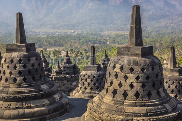 World heritage & the biggest bhuddist temple Borobudur in Yogjak Stock photo © Mariusz_Prusaczyk