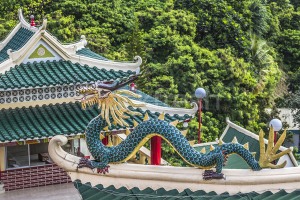 Pagoda dragón escultura templo cielo naturaleza Foto stock © Mariusz_Prusaczyk